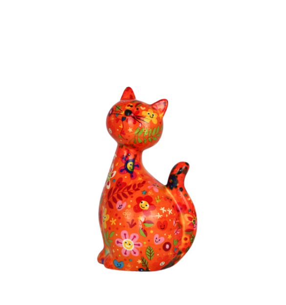 Tirelire Chat Caramel Orange Pomme Pidou
