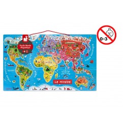 Puzzle Carte Monde Magnétique - Janod