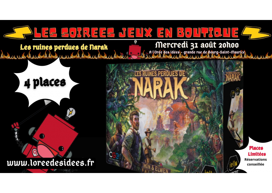 Les soirées jeux en boutique - Narak !